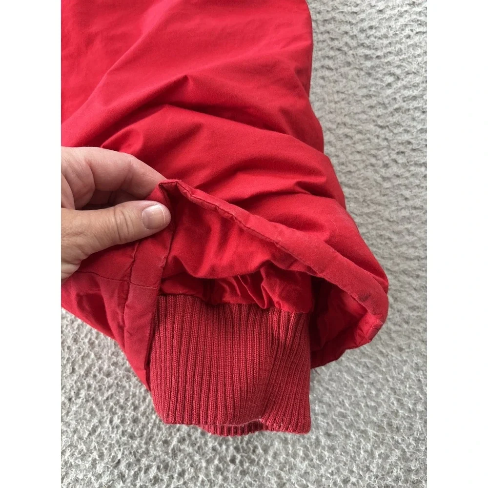 Vintage Polo Ralph Lauren Snow Pants Size‎ Medium x34.5 Red Cotton Down Filled